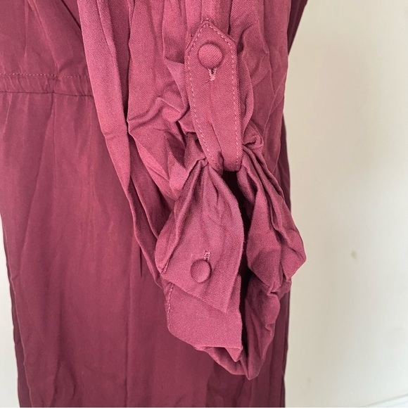 TORRID BURGUNDY PURPLE ZIP CHALLIS SHIRT DRESS 3X - Picture 14 of 16